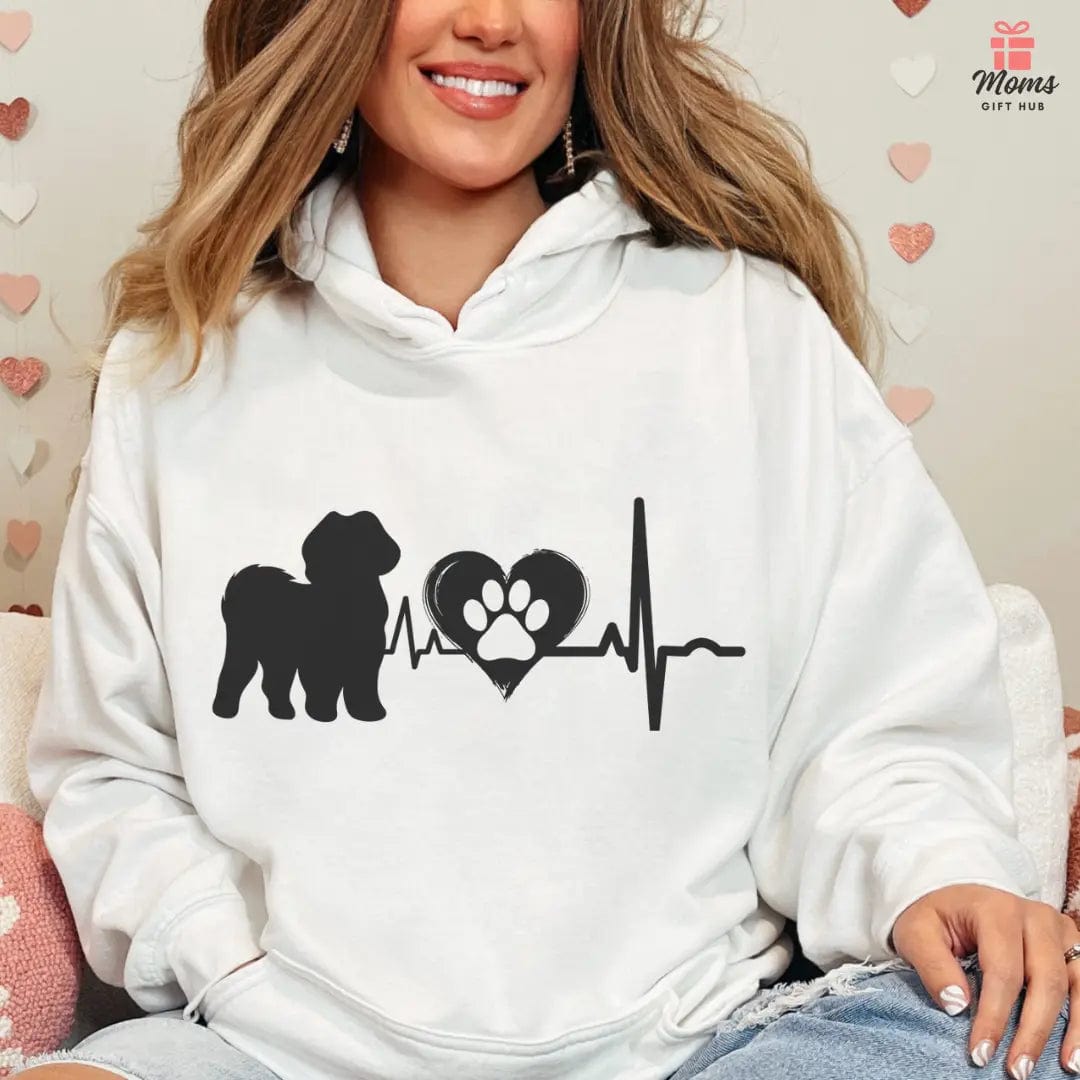 Shih Tzu Love Outline Graphic Hoodie Hoodie