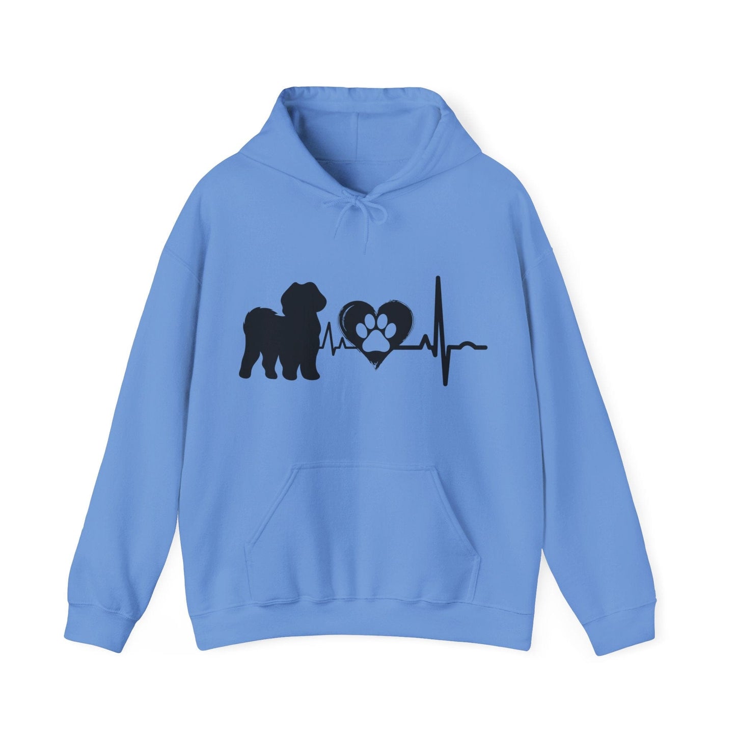 Shih Tzu Love Outline Graphic Hoodie Hoodie Carolina Blue / S