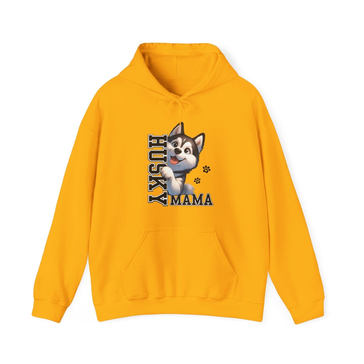 Siberian Husky Mama Hooded Sweatshirt Hoodie Gold / S