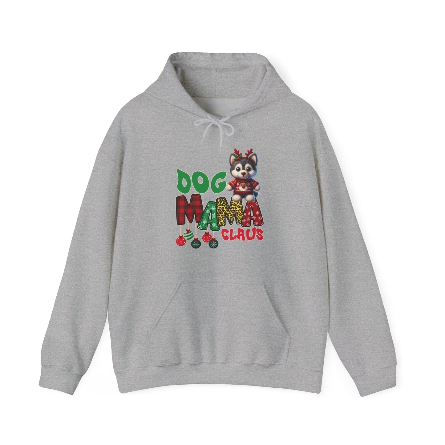 Husky Mama Claus Hoodie Hoodie Sport Grey / S