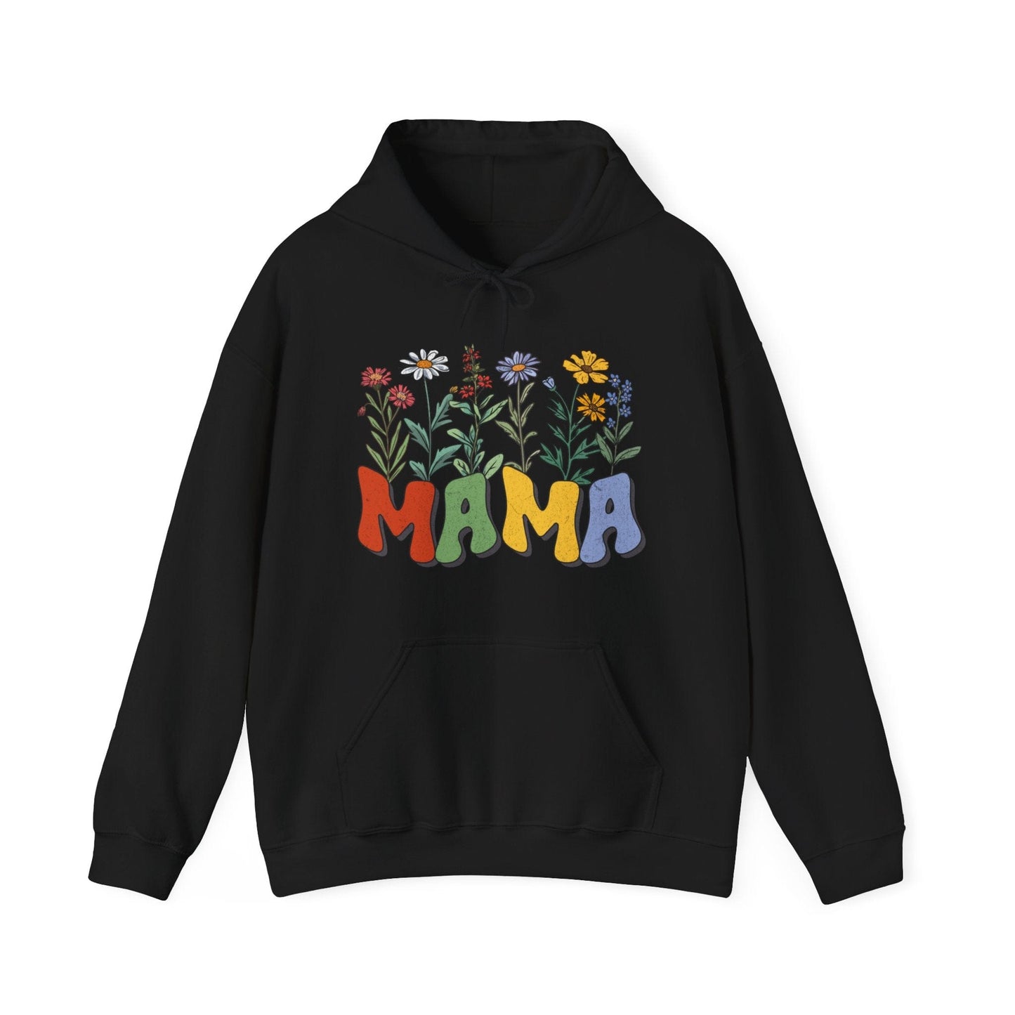 Wildflowers Mama Hooded Sweatshirt - Gildan 18500 Hoodie Black / S