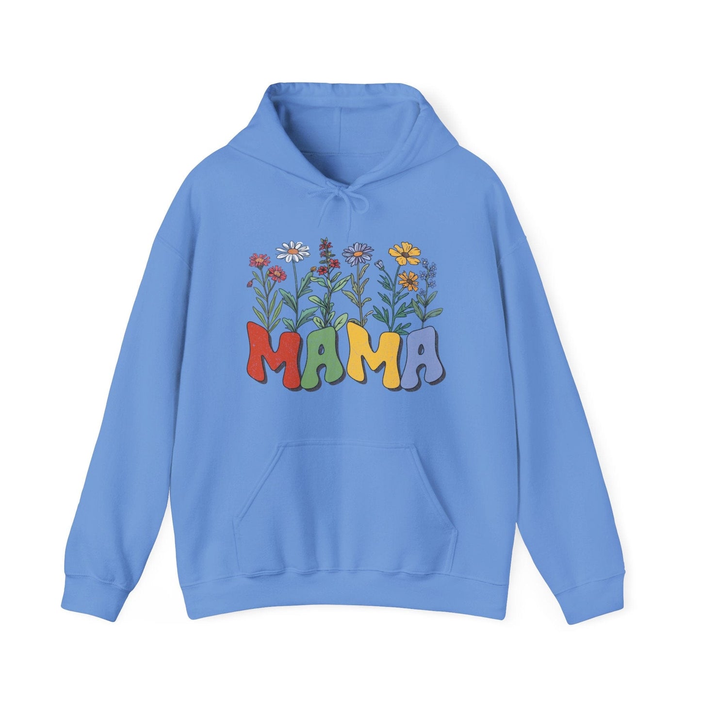 Wildflowers Mama Hooded Sweatshirt - Gildan 18500 Hoodie Carolina Blue / S