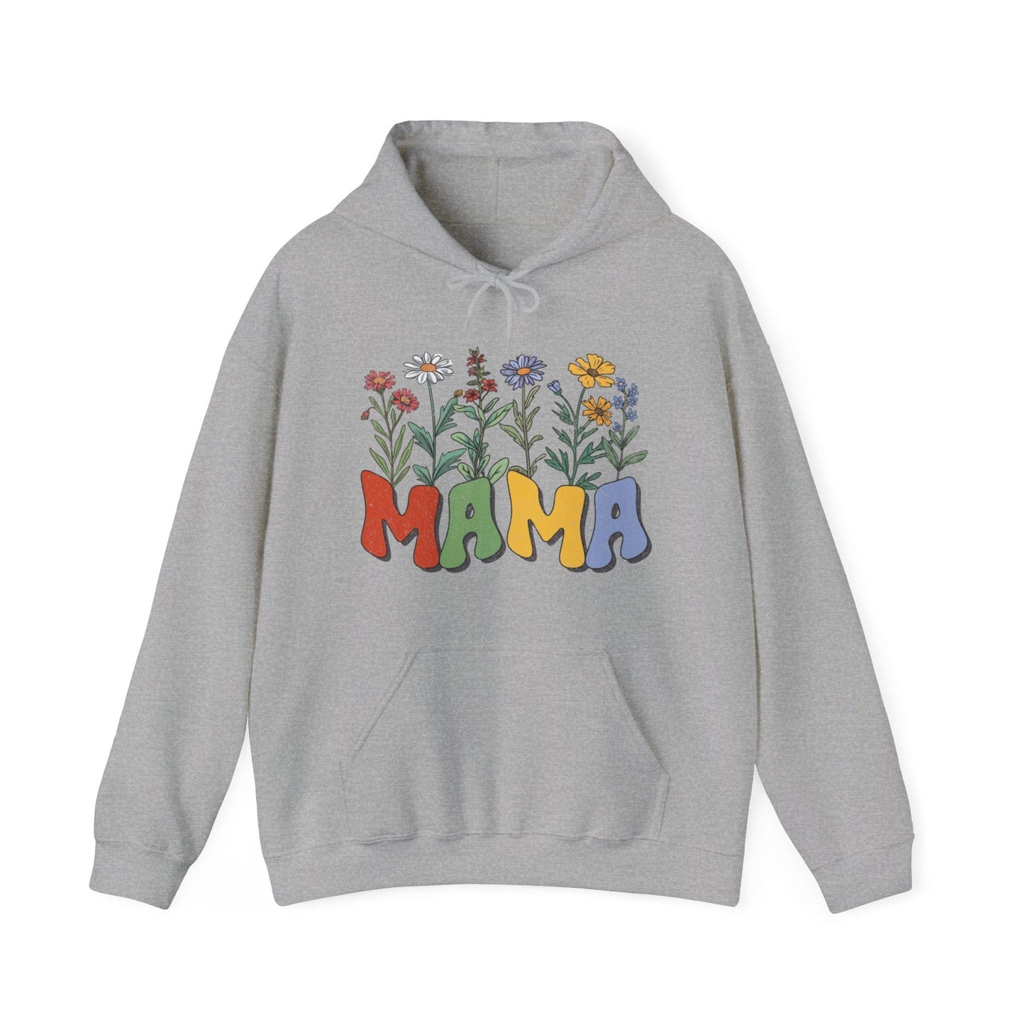 Wildflowers Mama Hooded Sweatshirt - Gildan 18500 Hoodie Sport Grey / S