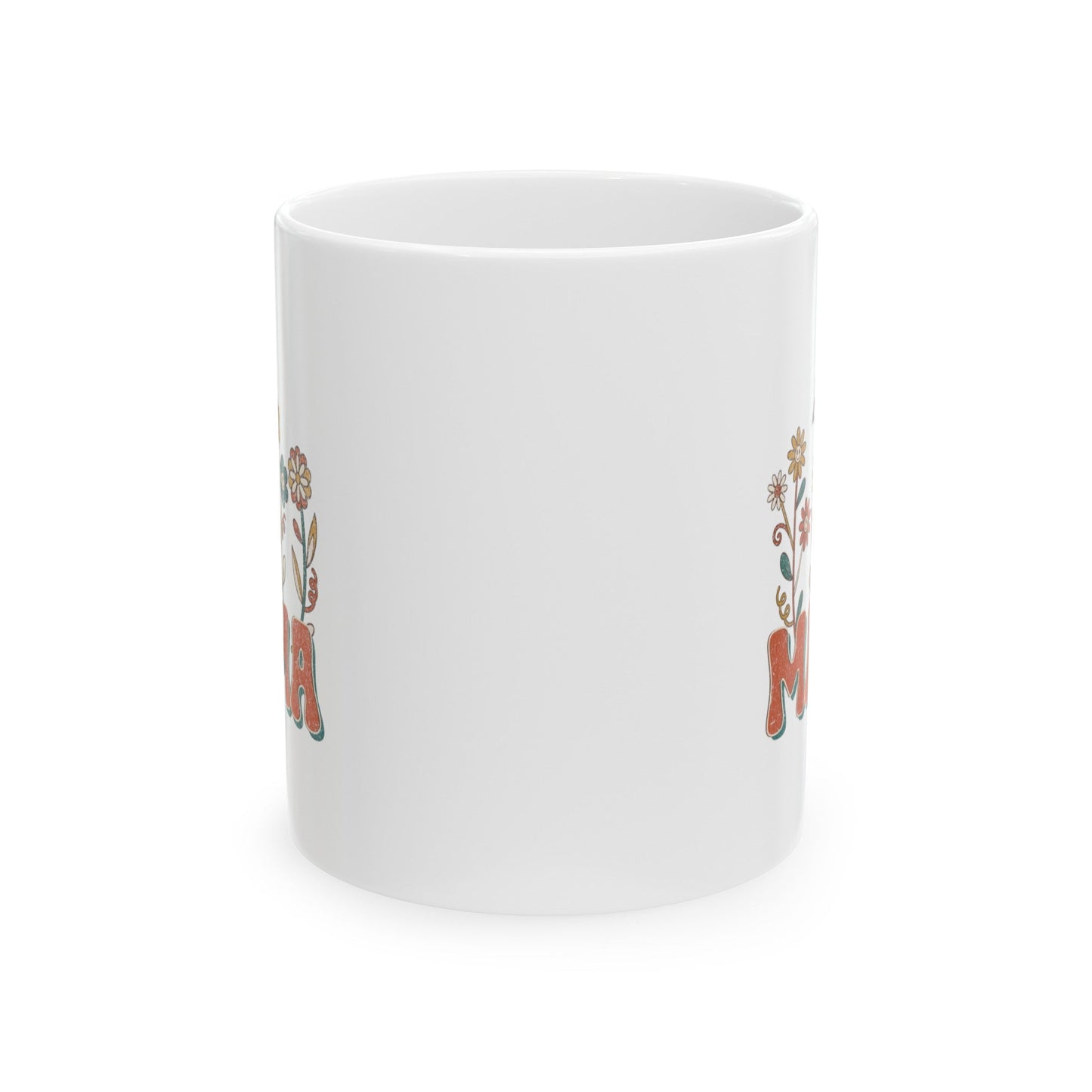 Mama Floral Ceramic Mug , 11oz Mug 11oz