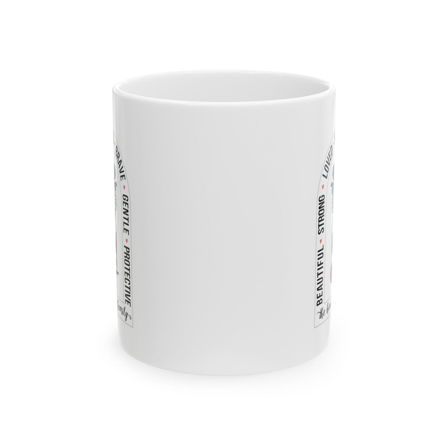 Amazing Mom Floral Word Cloud Ceramic Mug, 11oz Mug 11oz