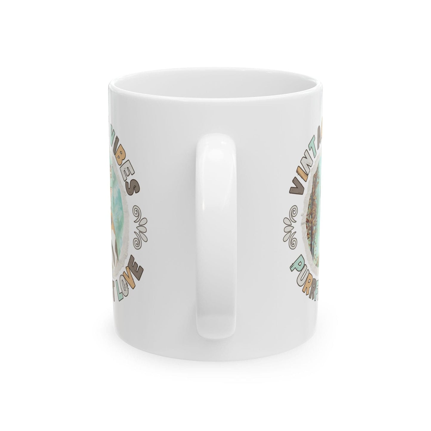 Vintage Vibes Calico Cat Lover Mug Mug 11oz