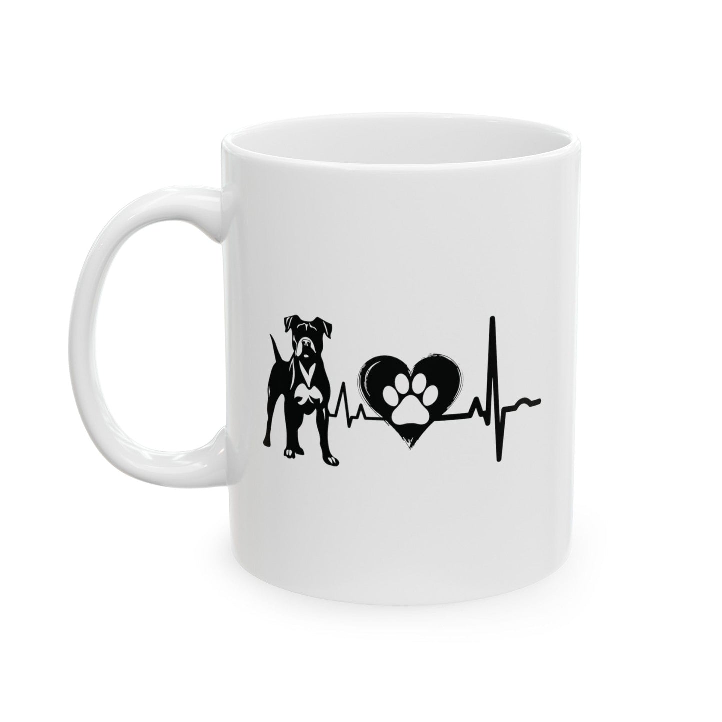 Boxer Love Outline Mug Mug 11oz