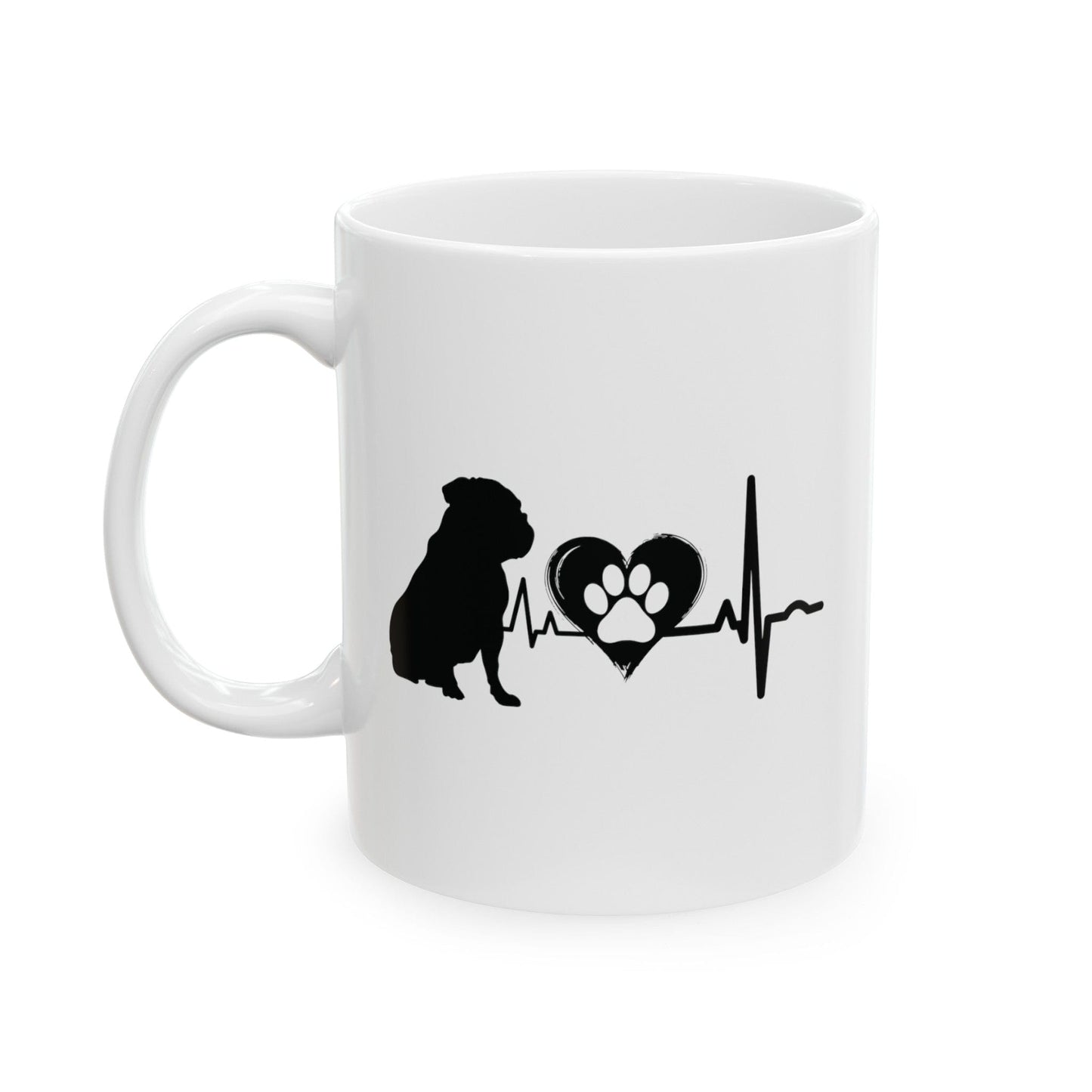 Bulldog Love Outline Mug Mug 11oz