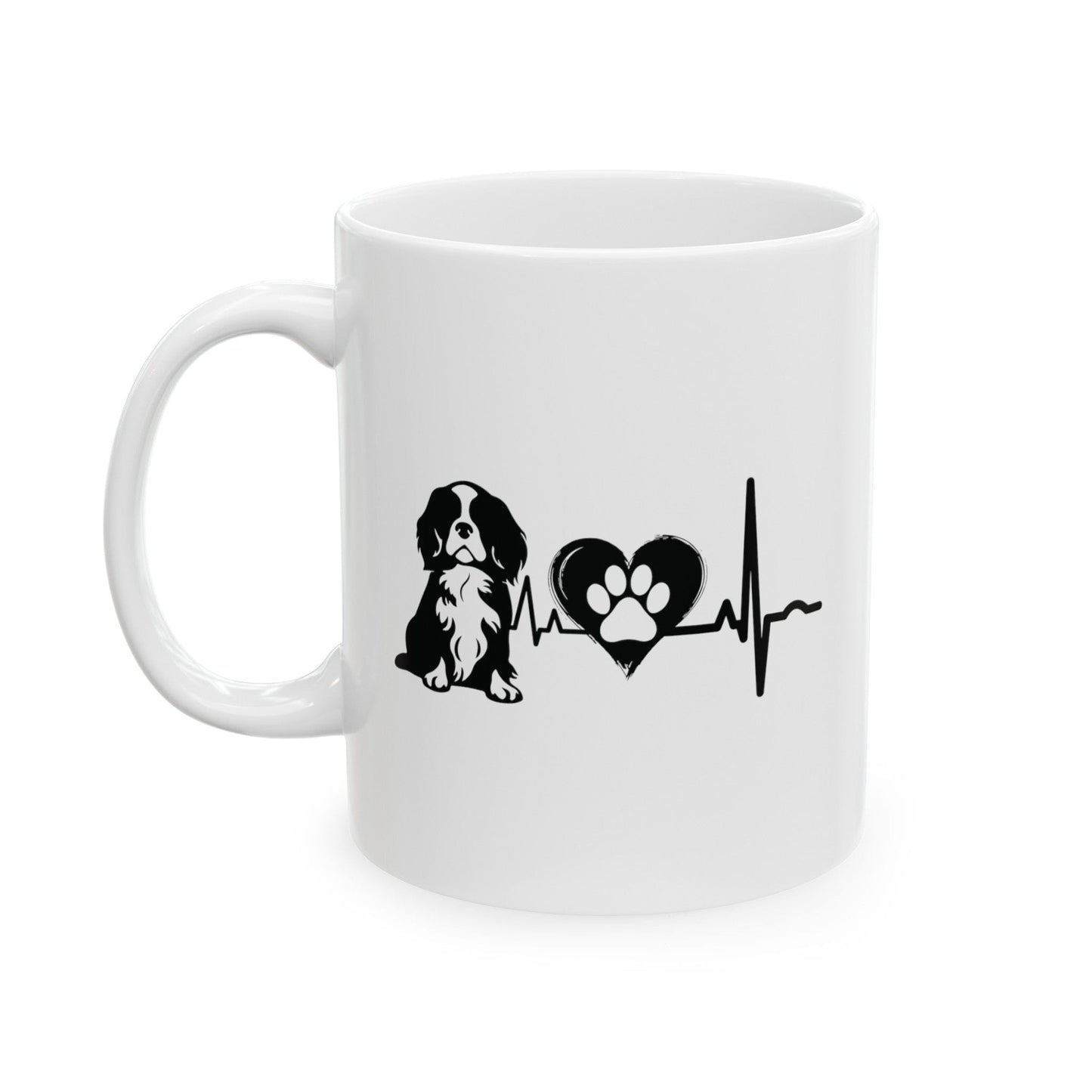 Cavalier Love Outline Mug Mug 11oz