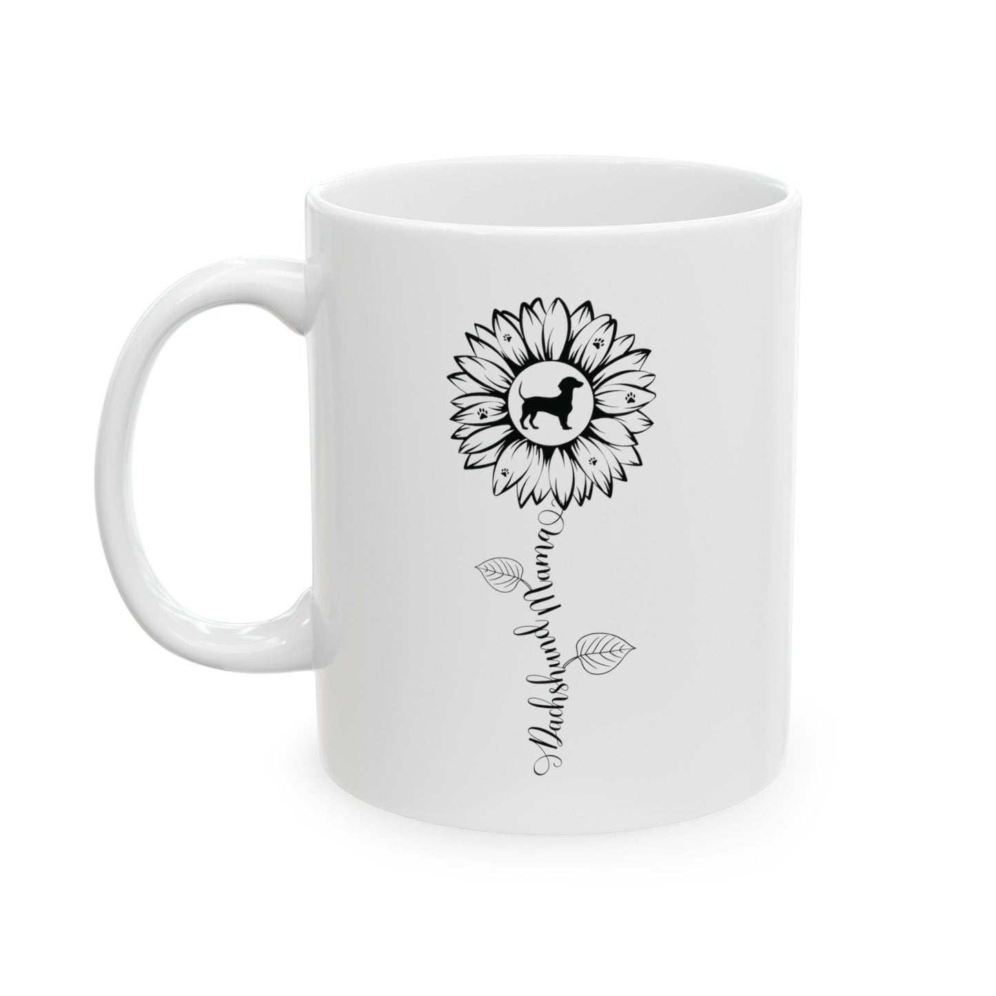 Dachshund Mama Sunflower Mug Mug 11oz
