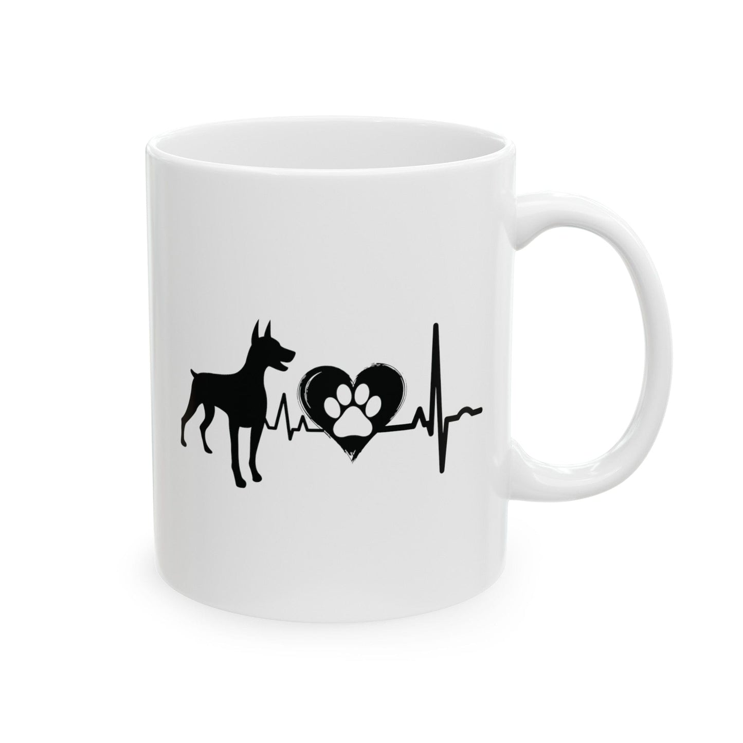 Dobie Love Outline Mug Mug 11oz