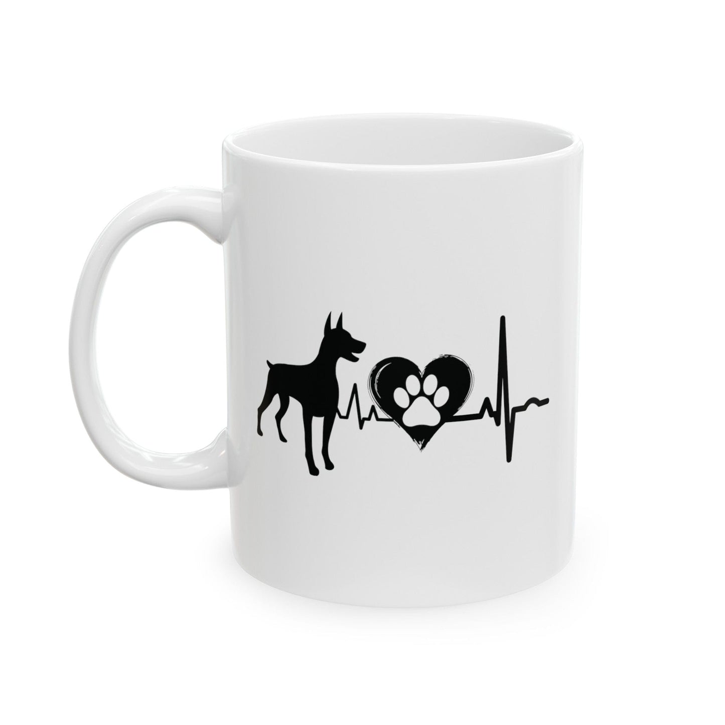 Dobie Love Outline Mug Mug 11oz
