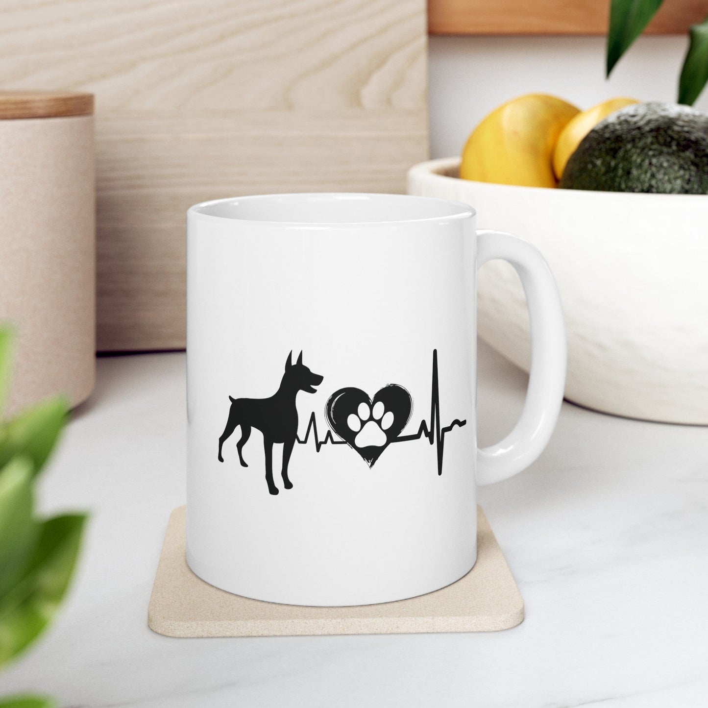 Dobie Love Outline Mug Mug 11oz