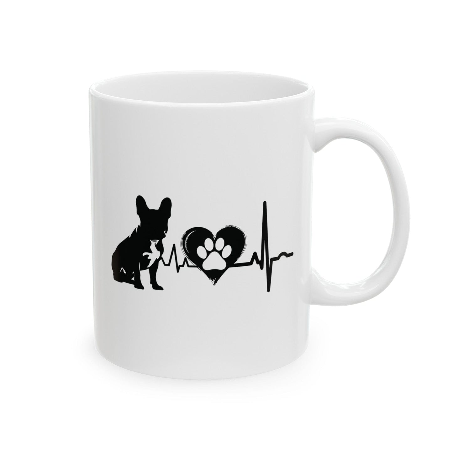 Frenchie Love Outline Mug Mug 11oz