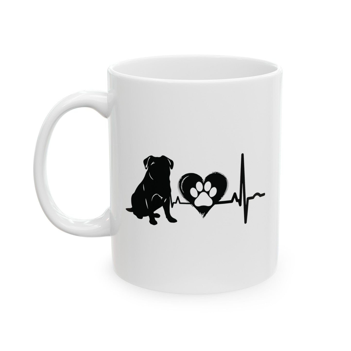 Pug Love Outline Mug Mug 11oz