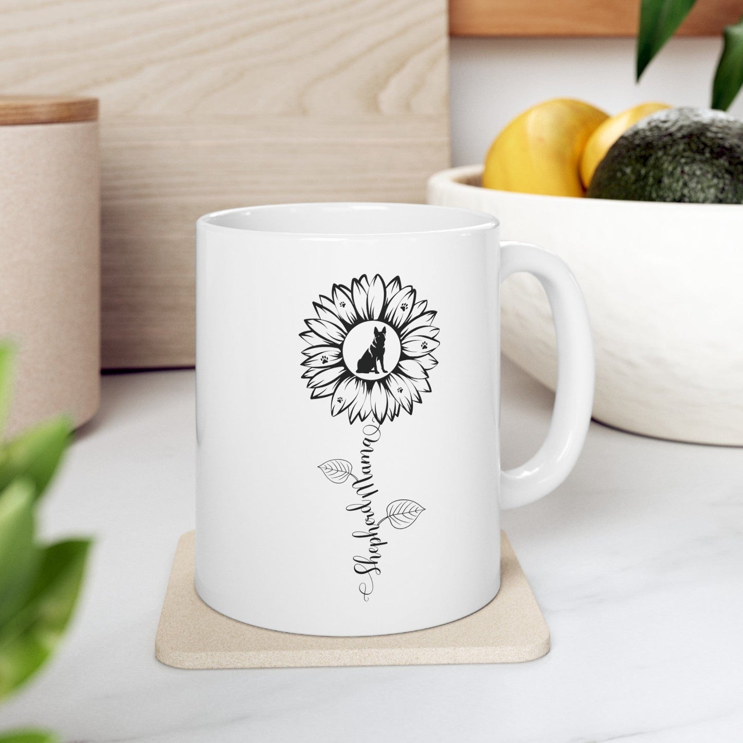 Shepherd Mama Sunflower Mug Mug 11oz