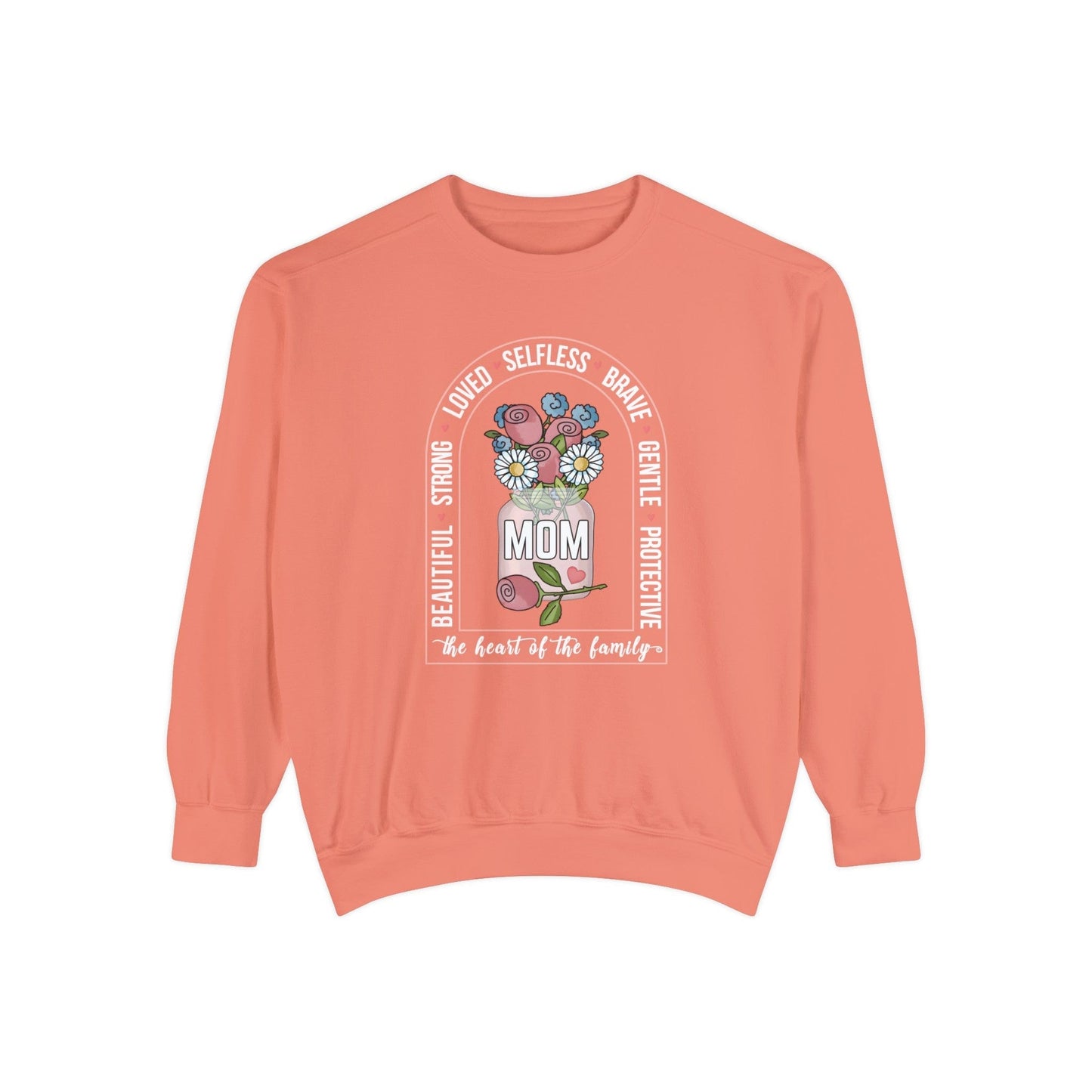 Amazing Mom Floral Word Cloud - Premium Sweatshirt Sweatshirt Terracotta / S