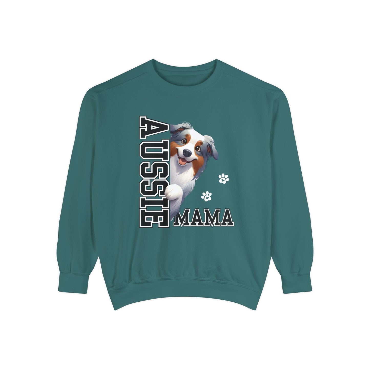 Australian Shepherd Mama - Premium Sweatshirt Sweatshirt Blue Spruce / S