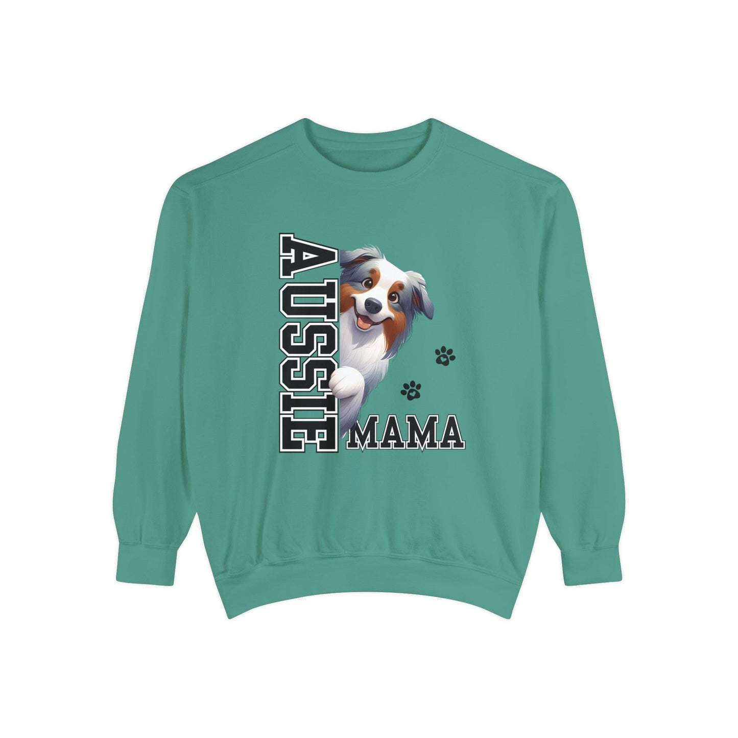 Australian Shepherd Mama - Premium Sweatshirt Sweatshirt Light Green / S