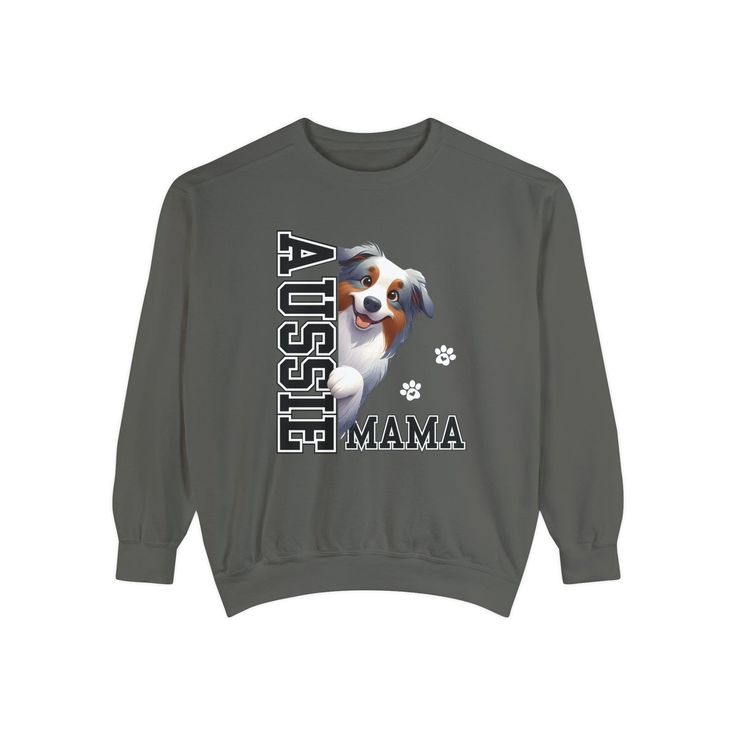 Australian Shepherd Mama - Premium Sweatshirt Sweatshirt Pepper / S