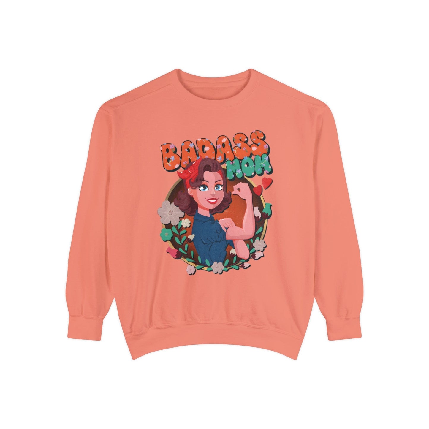 Badass Mom Vintage Vibes Sweatshirt Sweatshirt Terracotta / S