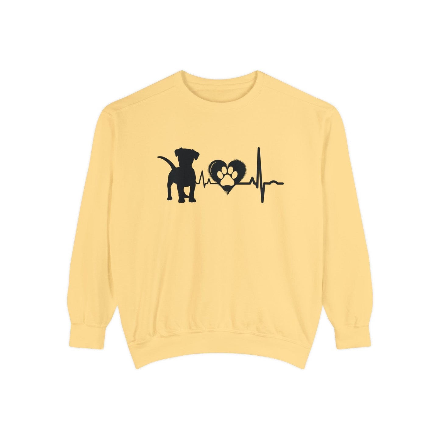 Beagle Love Outline Graphic Sweatshirt Sweatshirt Butter / S