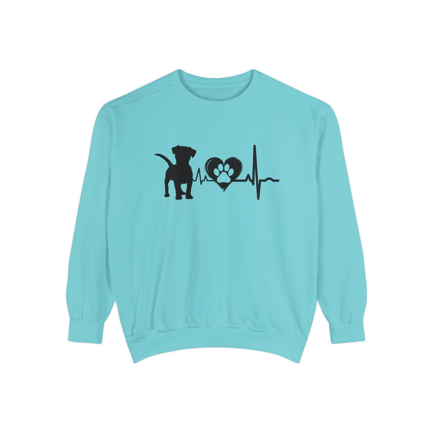 Beagle Love Outline Graphic Sweatshirt Sweatshirt Chalky Mint / S