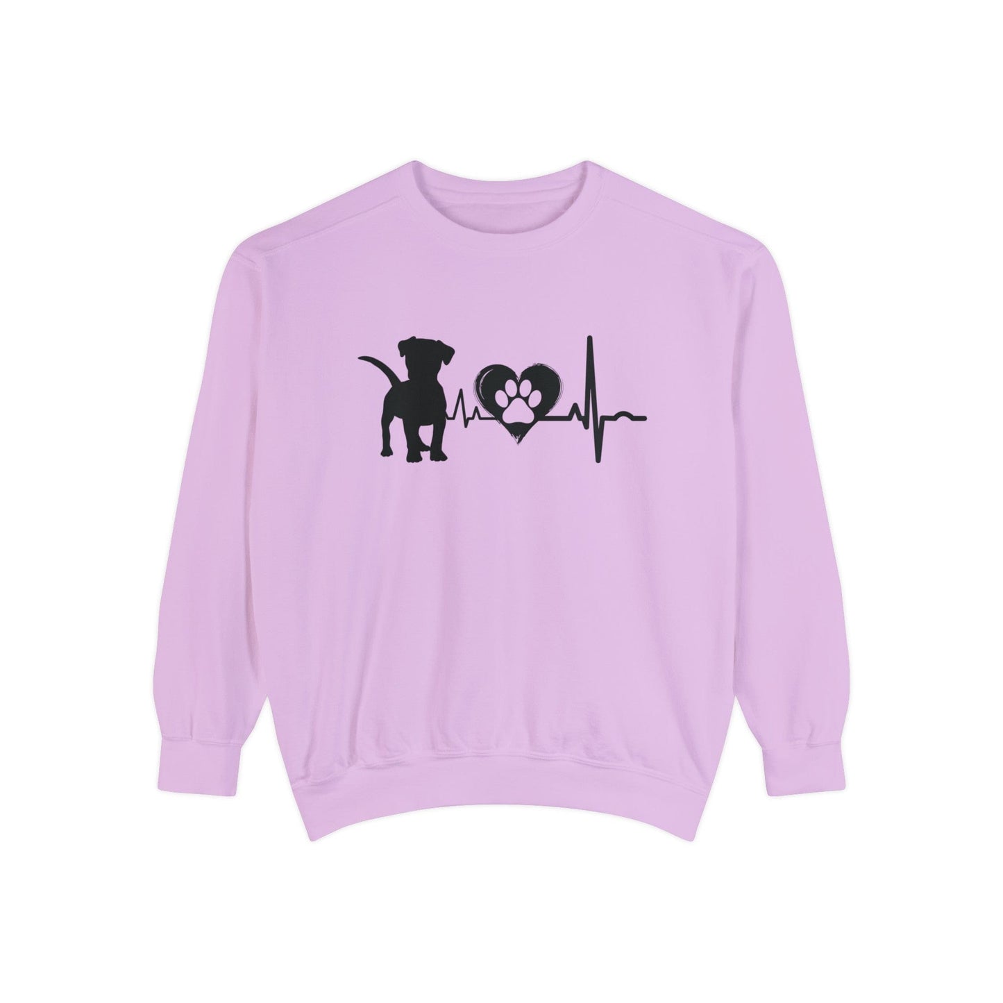 Beagle Love Outline Graphic Sweatshirt Sweatshirt Orchid / S