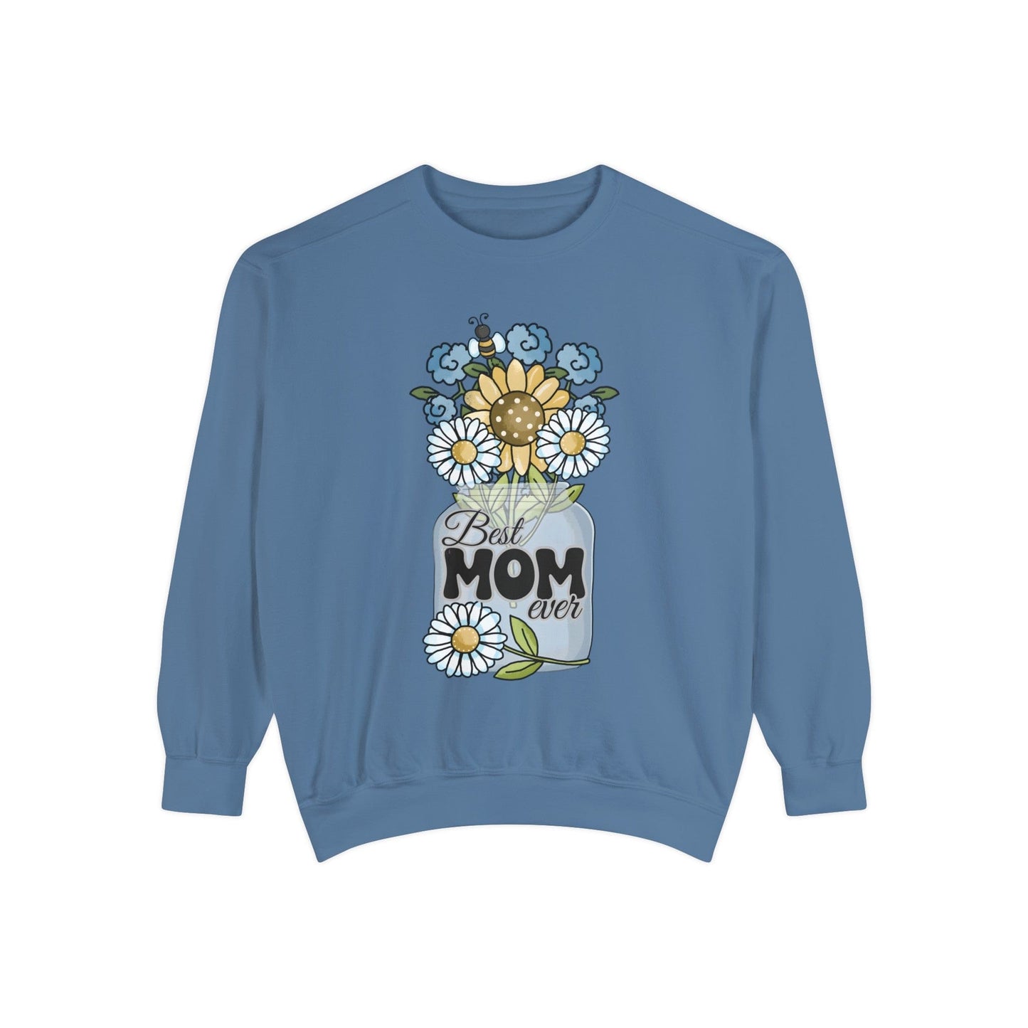 Best Mom Ever Flower Vase - Premium Sweatshirt Sweatshirt Blue Jean / S