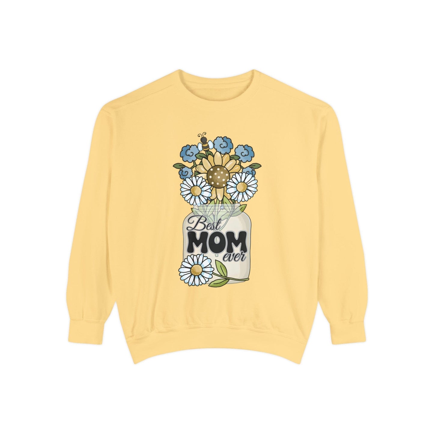Best Mom Ever Flower Vase - Premium Sweatshirt Sweatshirt Butter / S