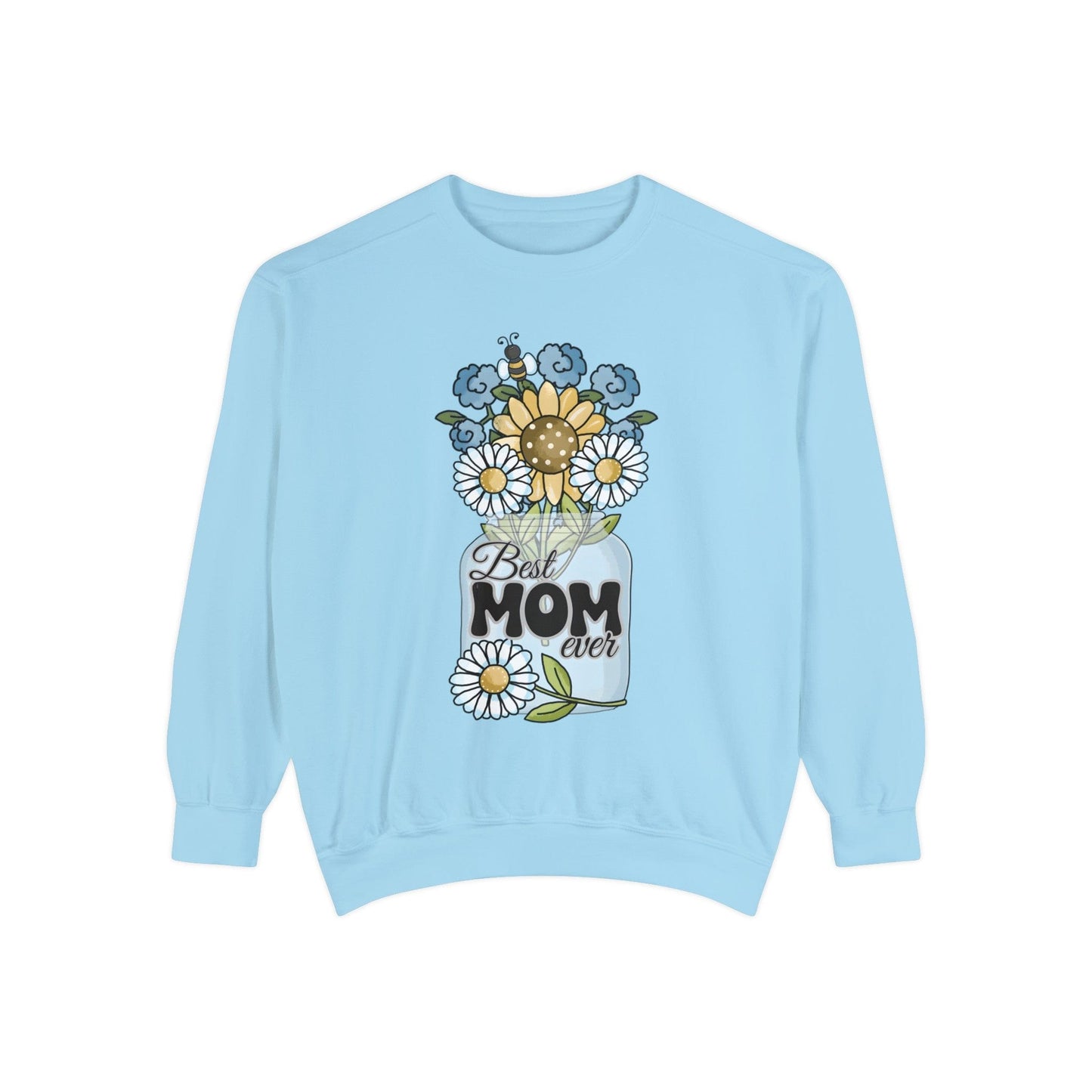 Best Mom Ever Flower Vase - Premium Sweatshirt Sweatshirt Chambray / S