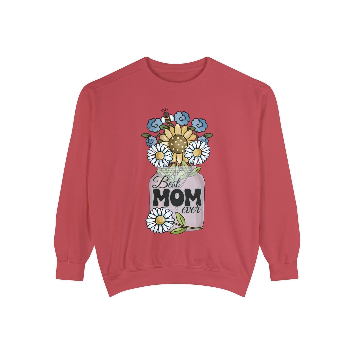 Best Mom Ever Flower Vase - Premium Sweatshirt Sweatshirt Crimson / S