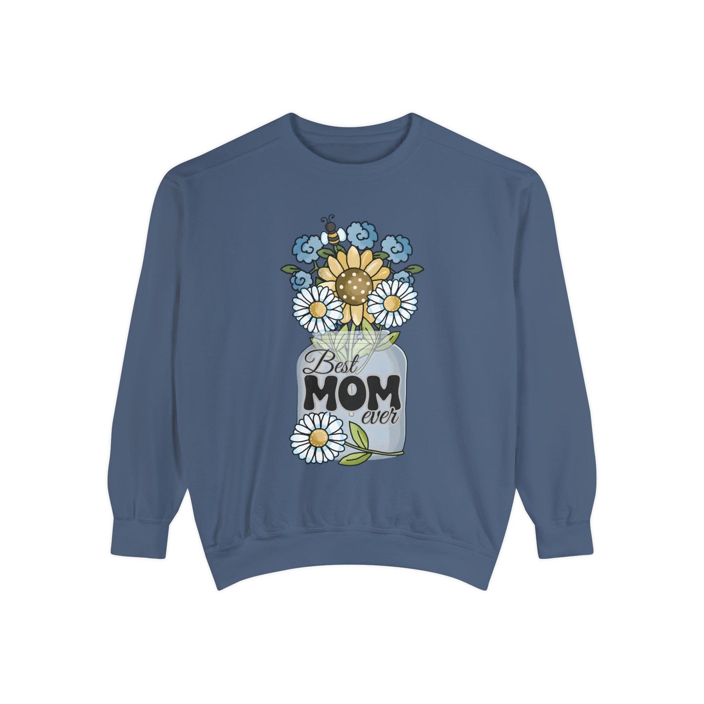 Best Mom Ever Flower Vase - Premium Sweatshirt Sweatshirt Denim / S