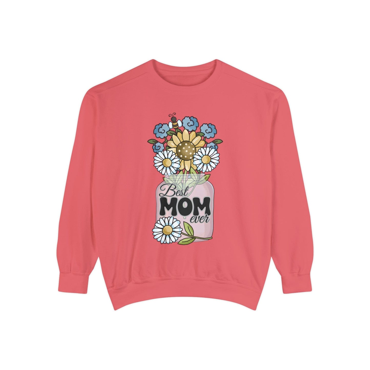 Best Mom Ever Flower Vase - Premium Sweatshirt Sweatshirt Watermelon / S