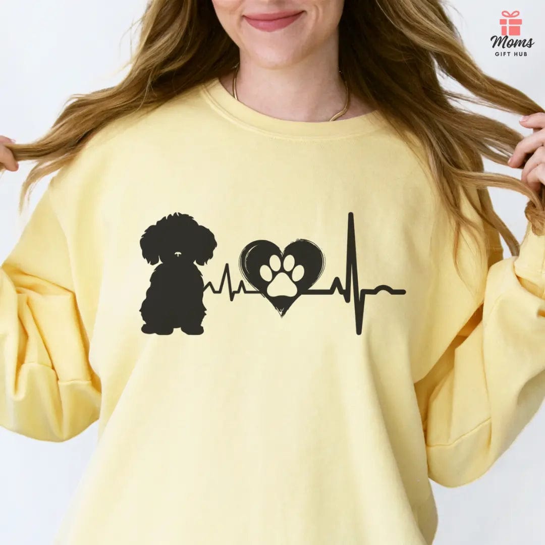 Bichon Love Outline Graphic Sweatshirt Sweatshirt