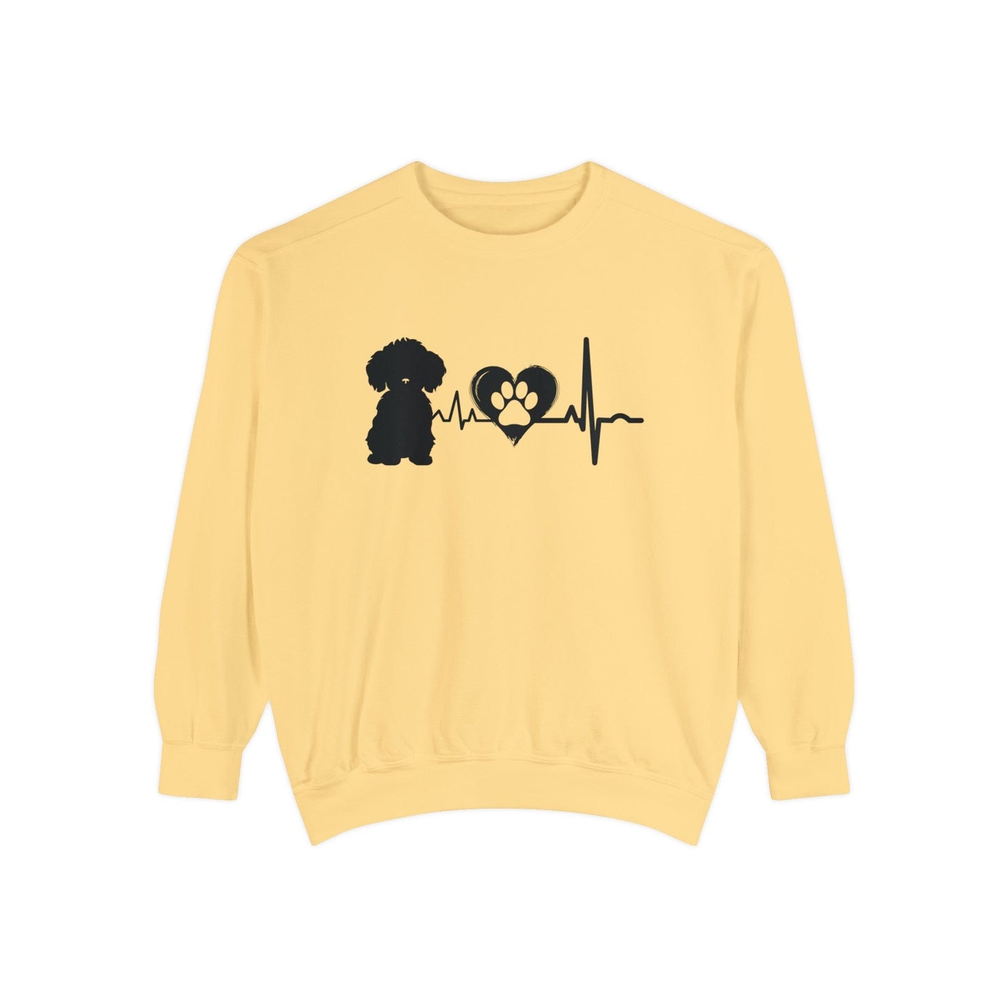 Bichon Love Outline Graphic Sweatshirt Sweatshirt Butter / S