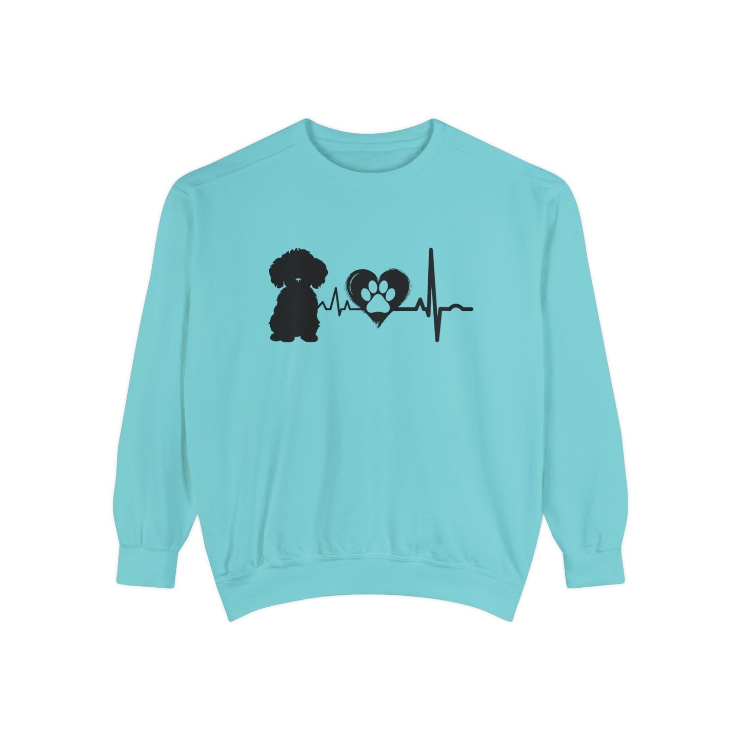 Bichon Love Outline Graphic Sweatshirt Sweatshirt Chalky Mint / S