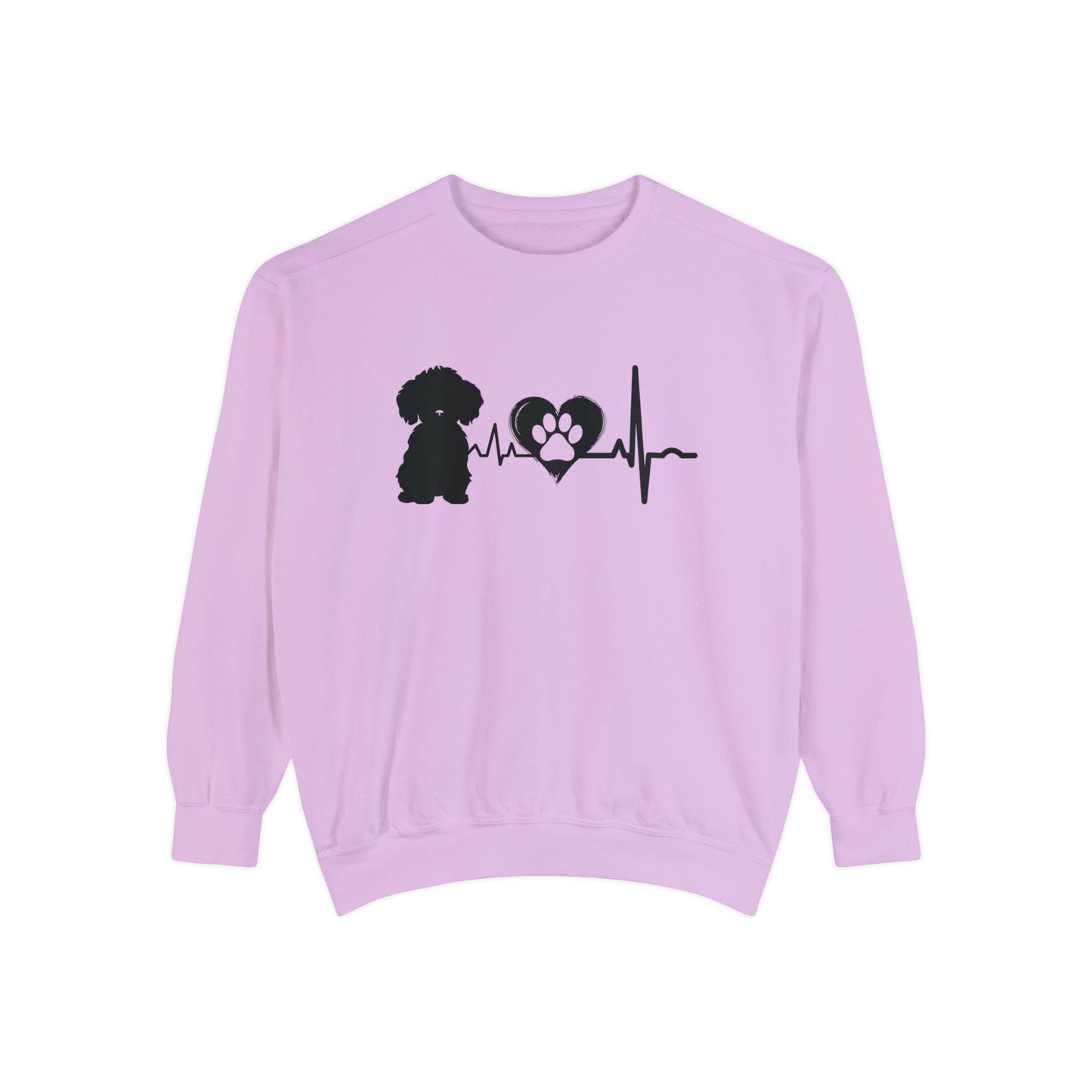 Bichon Love Outline Graphic Sweatshirt Sweatshirt Orchid / S