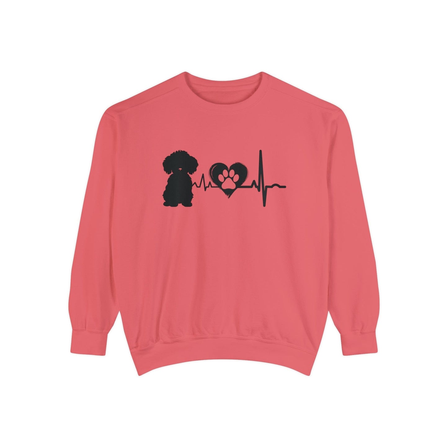 Bichon Love Outline Graphic Sweatshirt Sweatshirt Watermelon / S