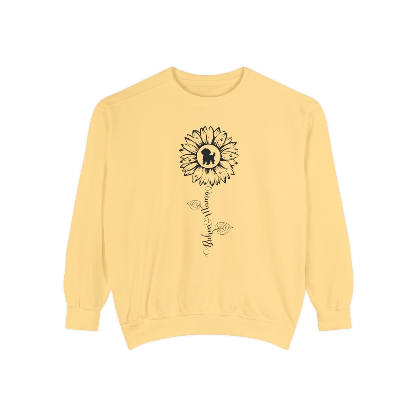 Bichon Mama Sunflower Sweatshirt Sweatshirt Butter / S