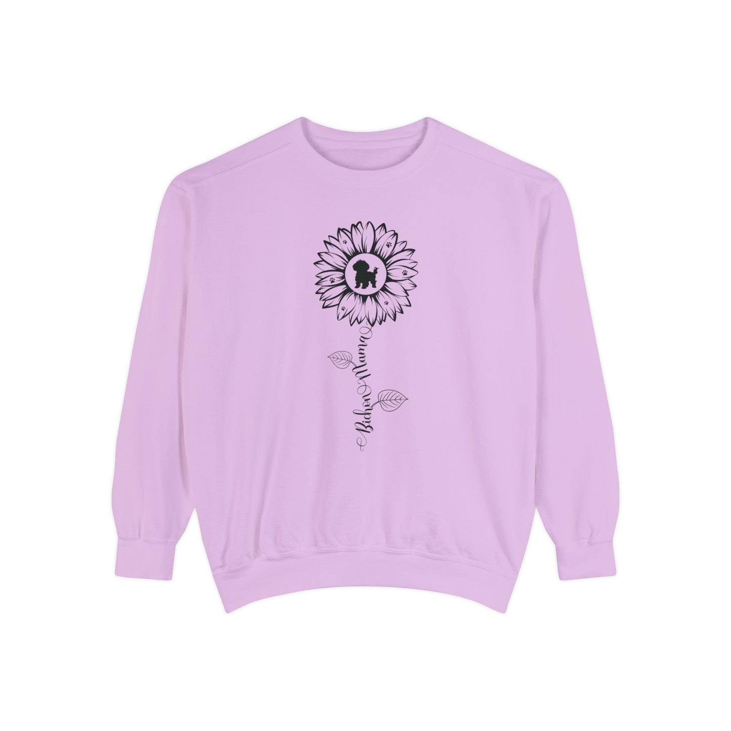 Bichon Mama Sunflower Sweatshirt Sweatshirt Orchid / S