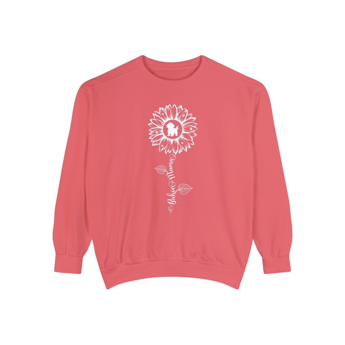 Bichon Mama Sunflower Sweatshirt Sweatshirt Watermelon / S