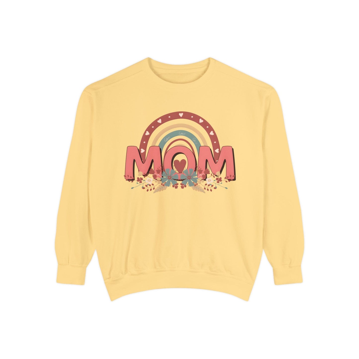Boho Floral Mom - Premium Sweatshirt Sweatshirt Butter / S