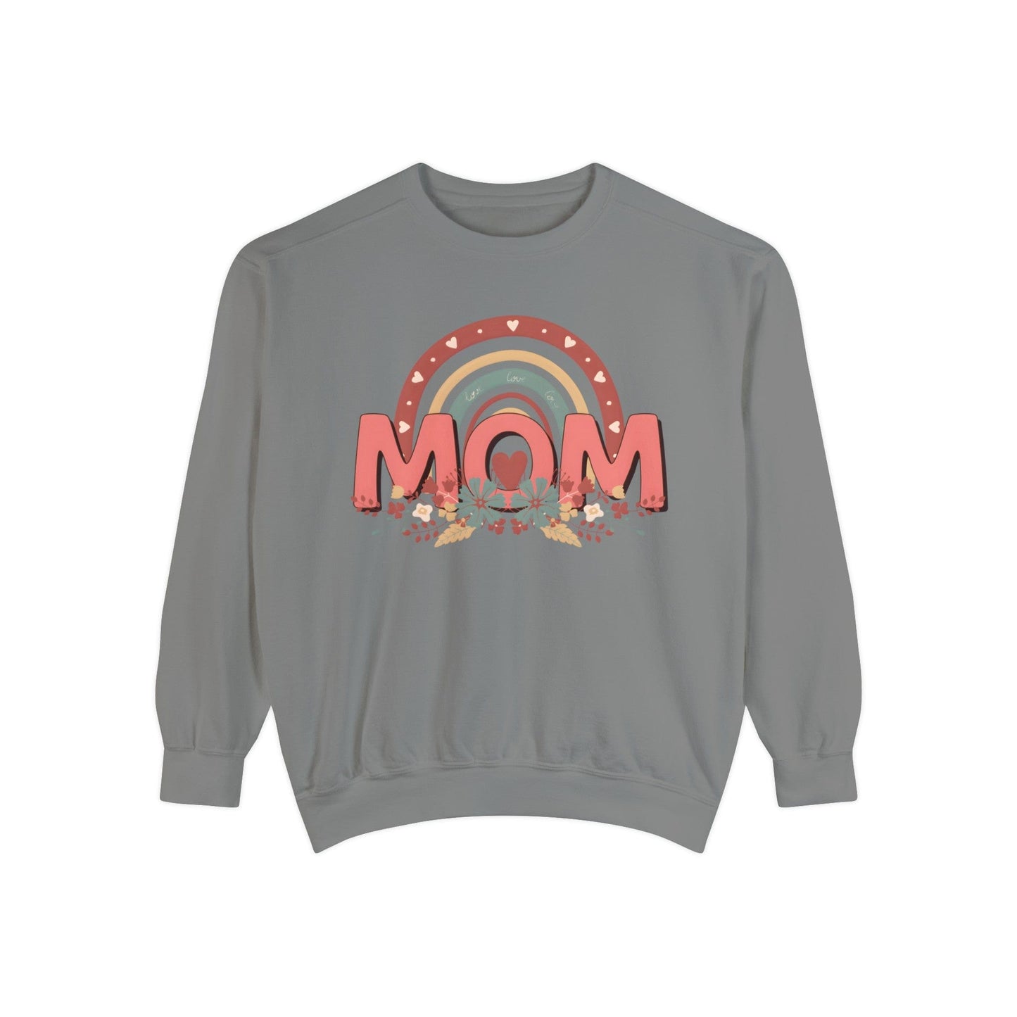 Boho Floral Mom - Premium Sweatshirt Sweatshirt Grey / S