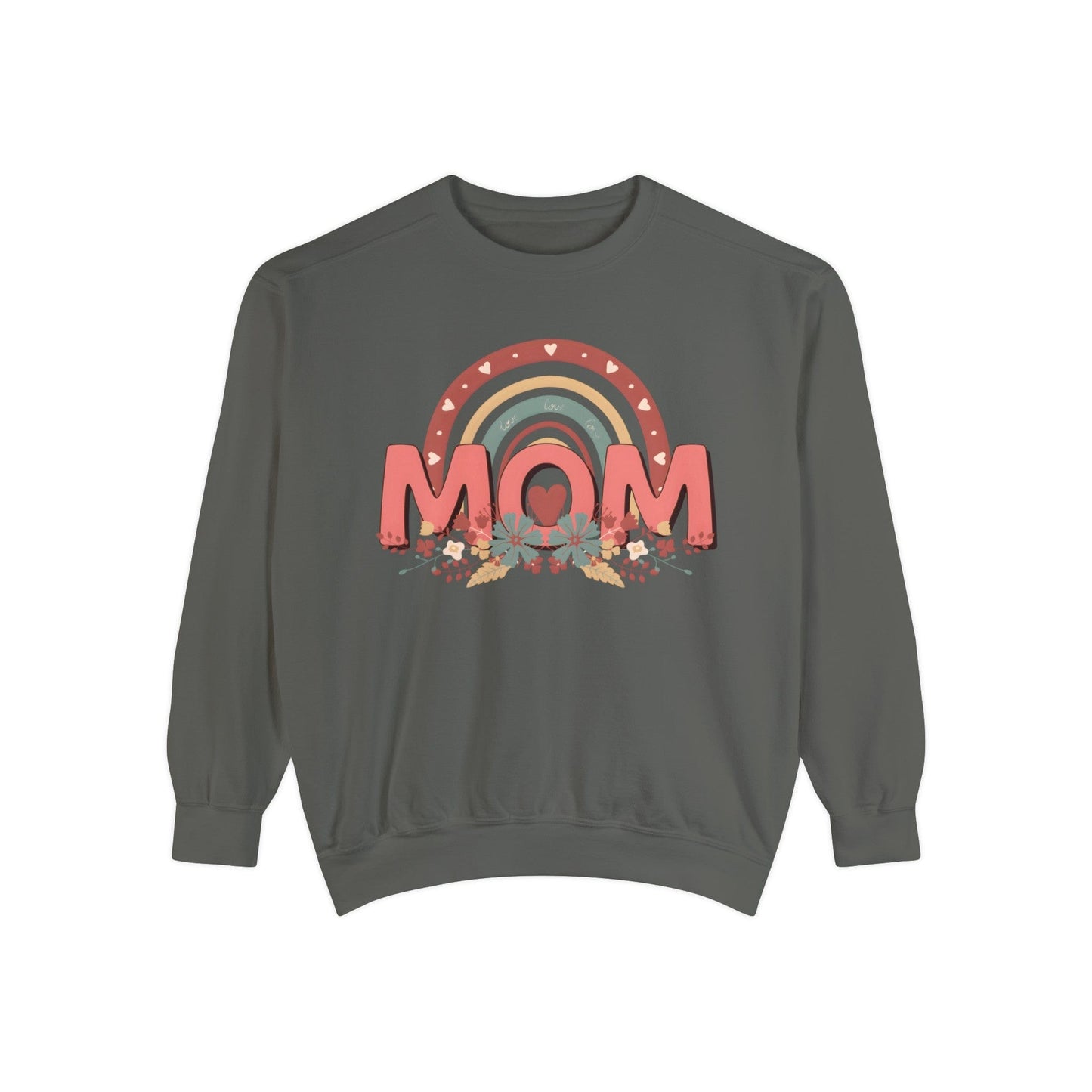 Boho Floral Mom - Premium Sweatshirt Sweatshirt Pepper / S
