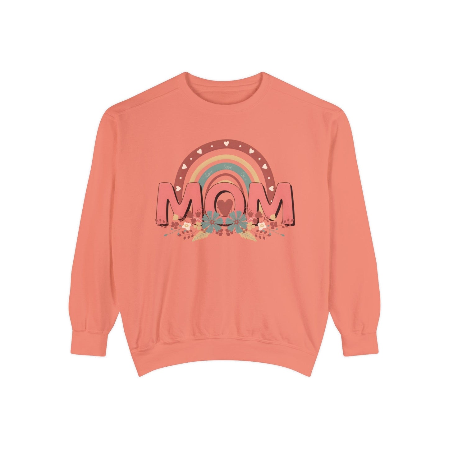 Boho Floral Mom - Premium Sweatshirt Sweatshirt Terracotta / S