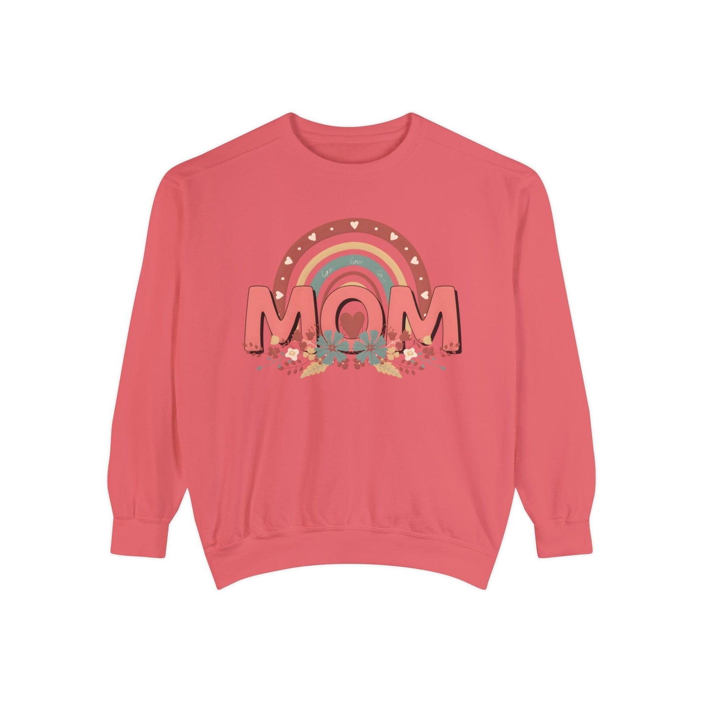 Boho Floral Mom - Premium Sweatshirt Sweatshirt Watermelon / S
