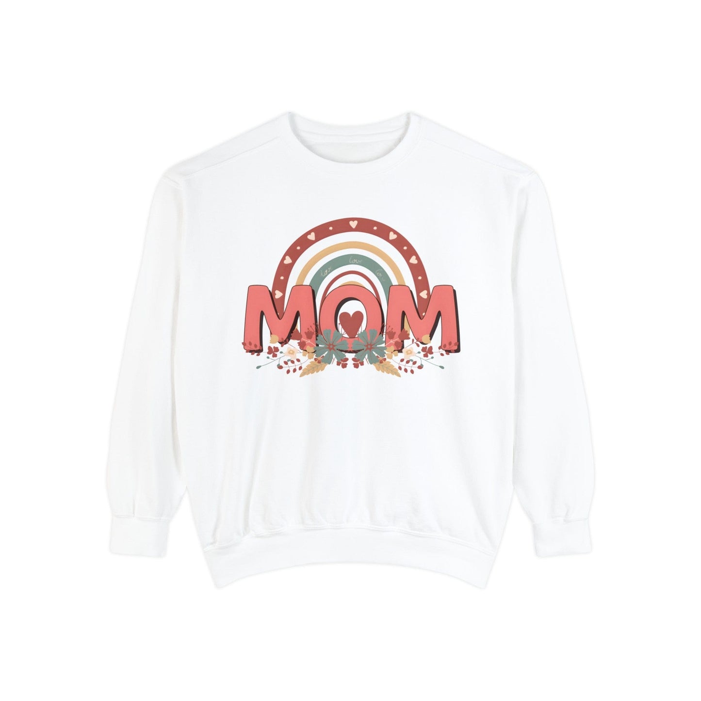 Boho Floral Mom - Premium Sweatshirt Sweatshirt White / S