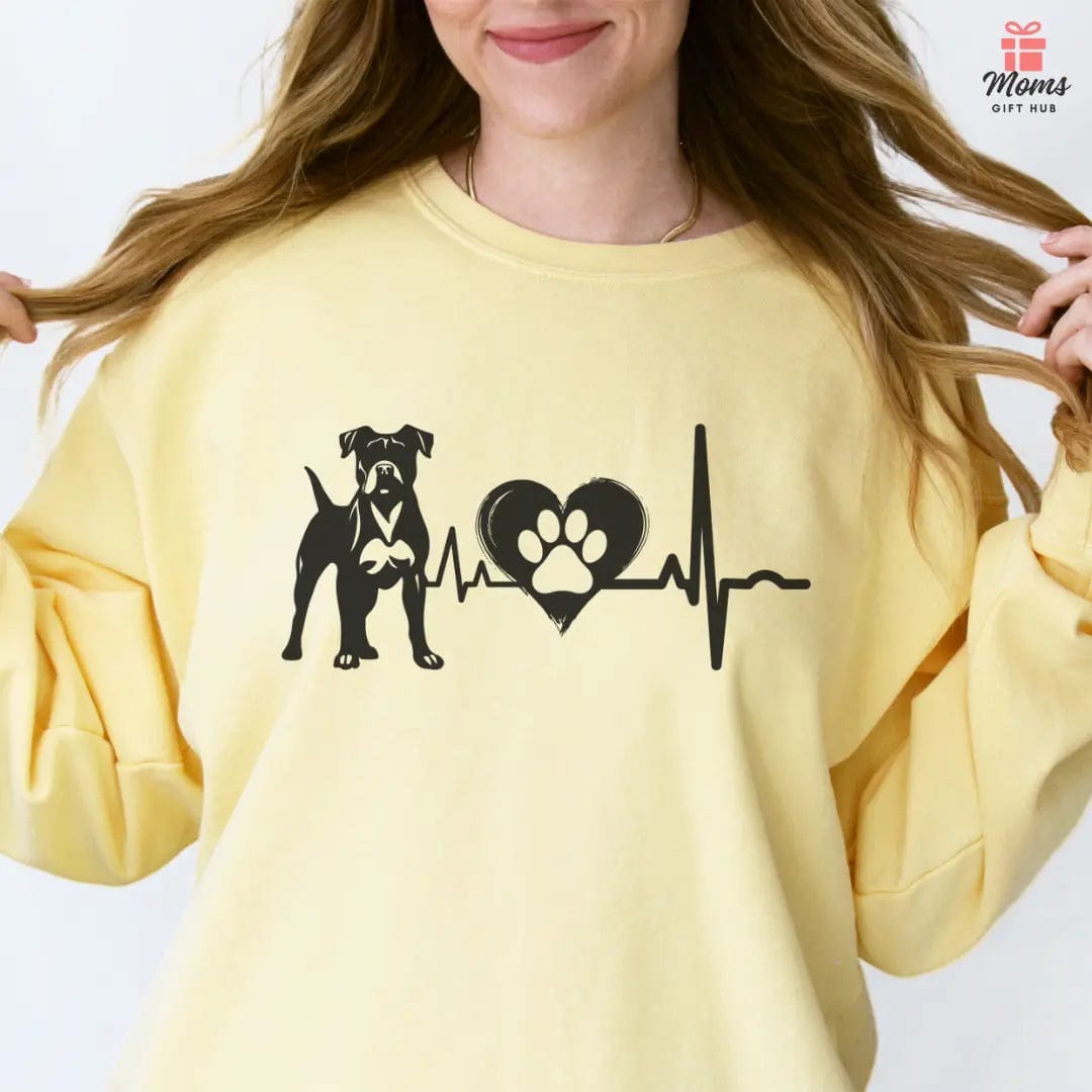 Boxer Love Outline Graphic Sweatshirt Sweatshirt