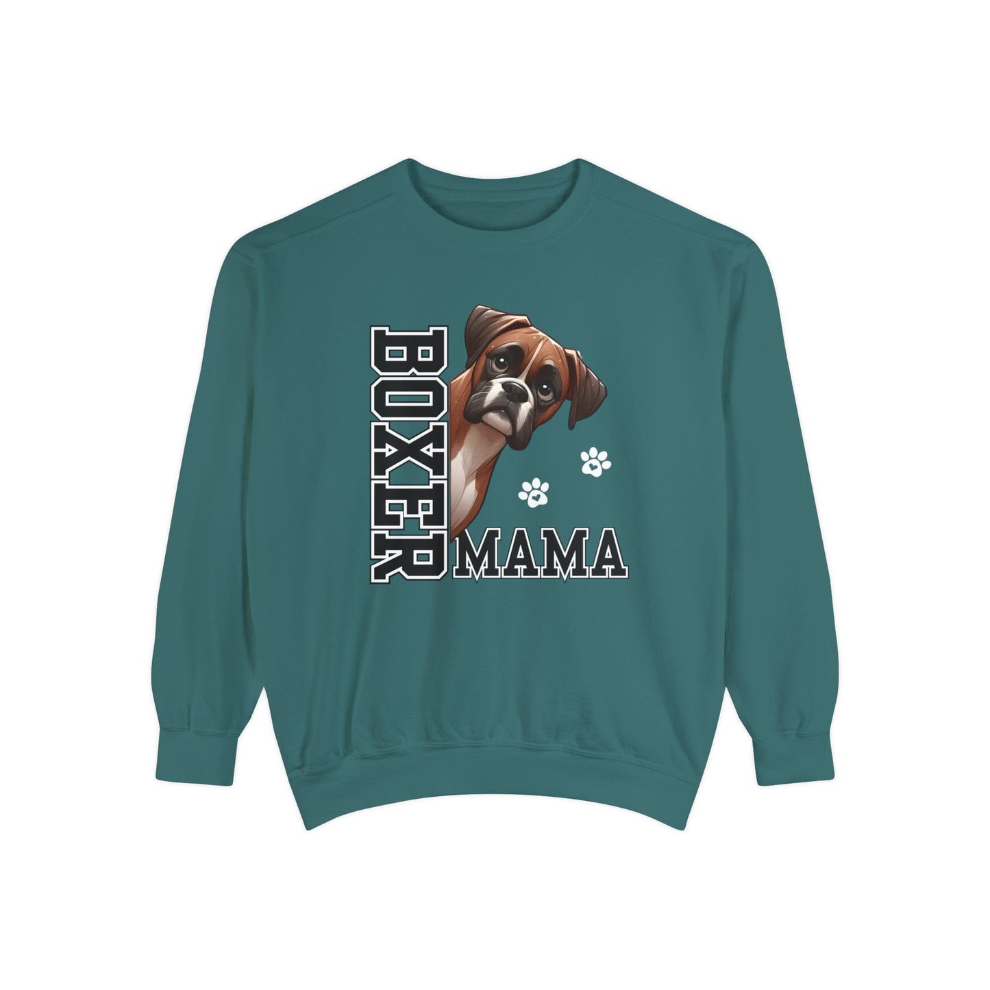 Boxer Mama - Premium Sweatshirt Sweatshirt Blue Spruce / S